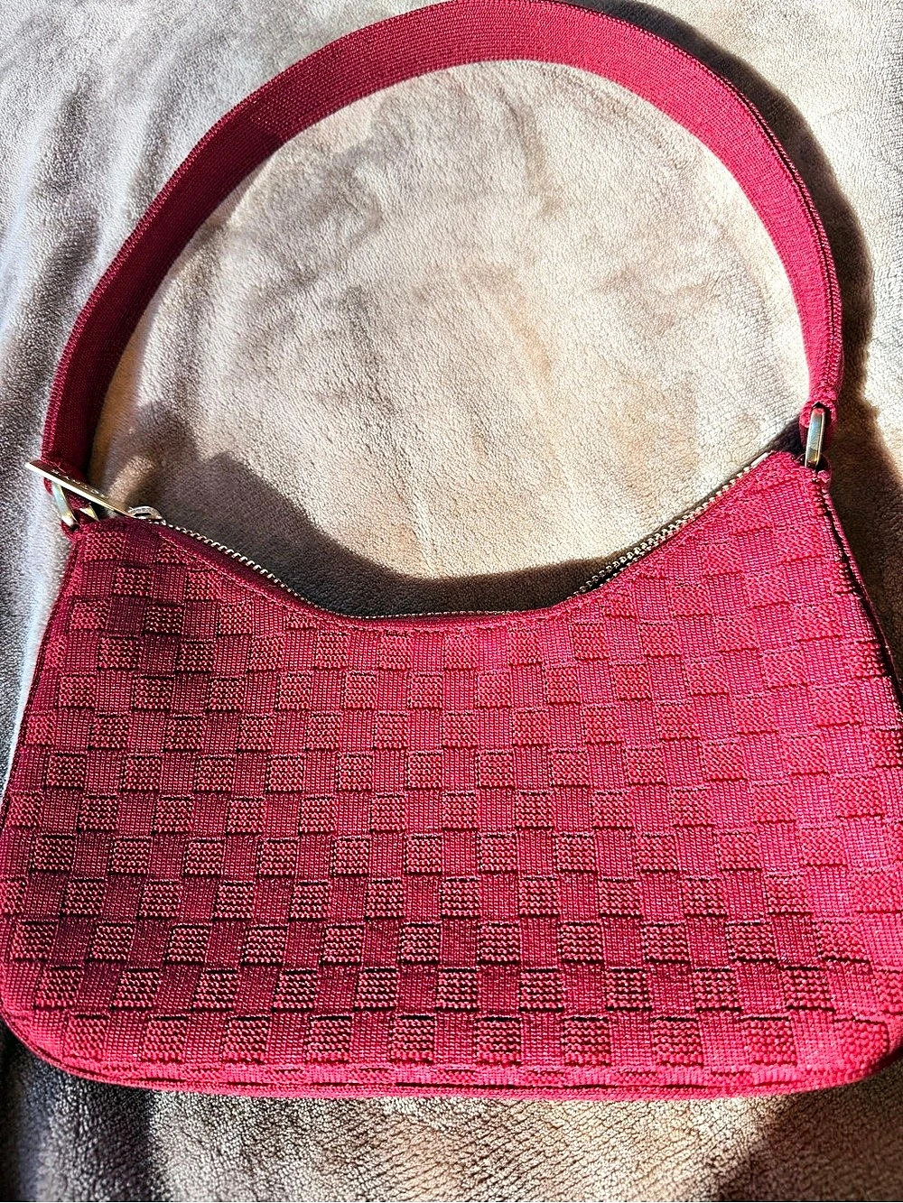 Rothy’s Woven Shoulder Bag in Crimson